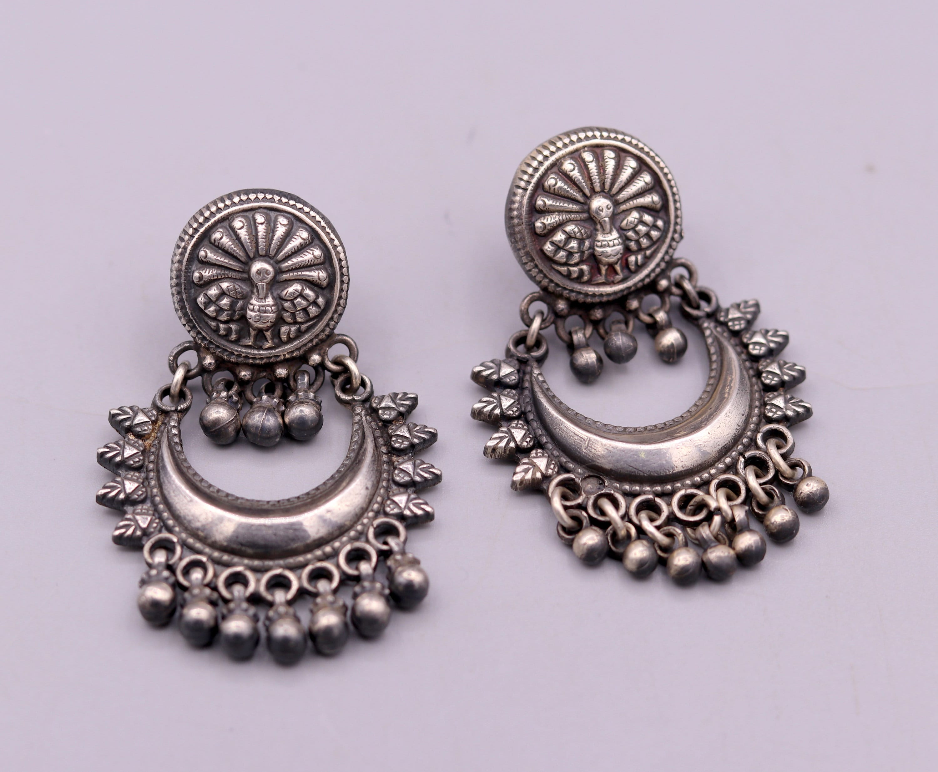 Buy Bindhani Women's Crescent Moon Earrings With Pearl Drop